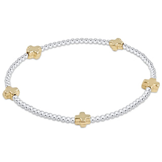 Signature Cross 2mm Mixed Bracelet enewton