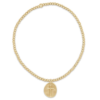 Inspire 2mm Bracelet w/Cross Disc enewton
