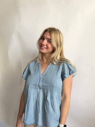 Flutter Sleeve Blouse by Liverpool