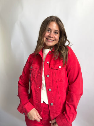 Classic Denim Jacket Cherry Rose by Liverpool