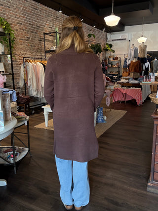 Callie Long Cardigan Espresso