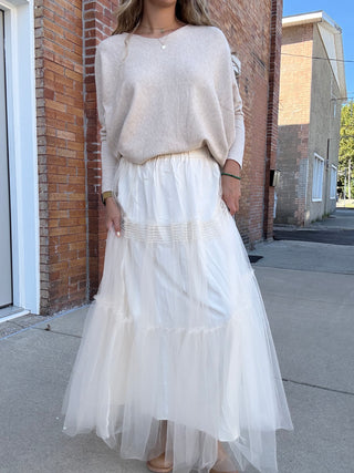 Ivory Tulle Skirt