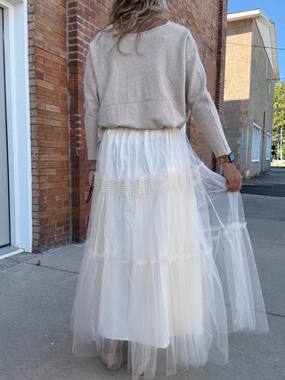 Ivory Tulle Skirt