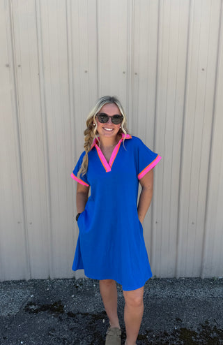 Royal Blue Shift Dress