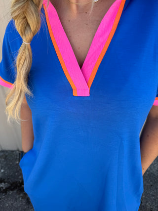 Royal Blue Shift Dress