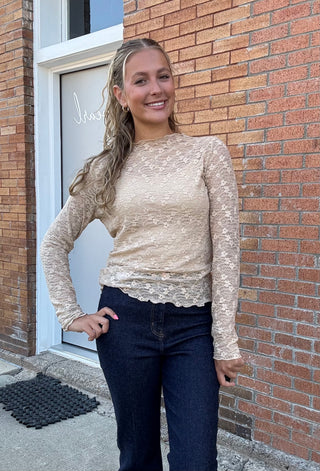 Taupe Layering Top