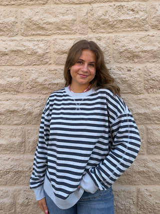Everyday Striped Crew by Z Supply Eclipse
