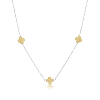 Simplicity Chain Mixed Necklace - Signature Cross Sterling by enewton