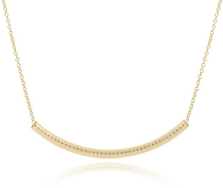 Bar Bliss Textured Gold Necklace 16" enewton