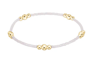 Hope Purpose Gold Bracelet - Silky White enewton