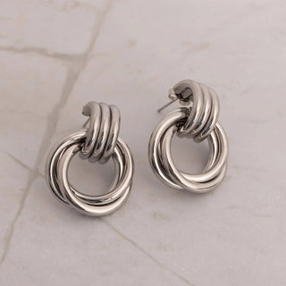 Double Round Stud Earring