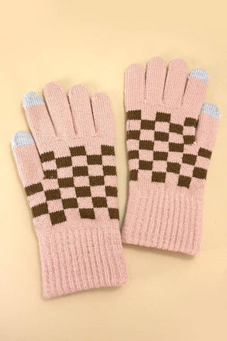 CHECKER WOOL TOUCH SCREEN  WINTER GLOVES | 40G101