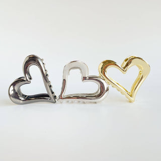 Heart Shape Metal Claw Clip