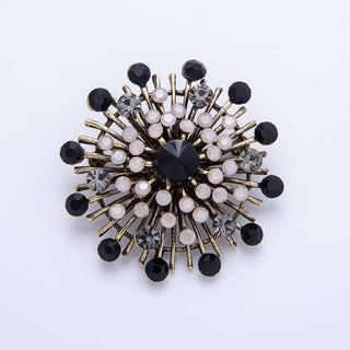 45mm Blue, Black Vintage Antique Sunburst Celestial Brooch Pin | BH-025 BH-026