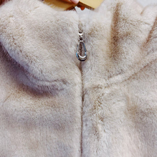 Real Feel Faux Mink Fur Hooded Vest