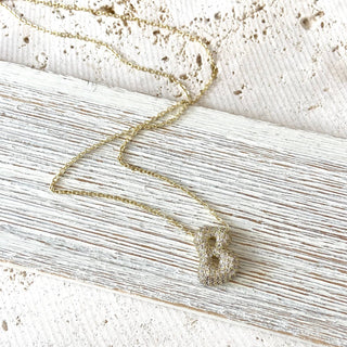 Bubble letter charm necklace crystal  fall Christmas gift