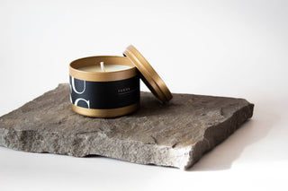 Matte Gold Travel Tin Soy Candle