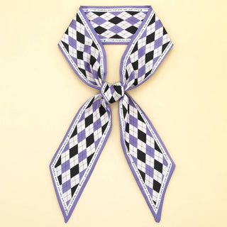 PLAID PRINT HEAD SCARVES_CWASC0096