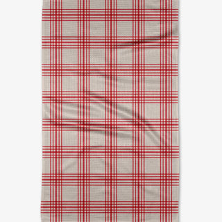 Cranberry Stripes Tea Towel