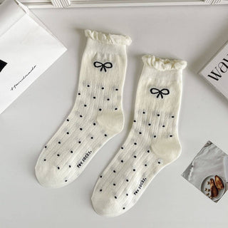 Ballet Thin Mesh Breathable Lace Bow Loose Socks