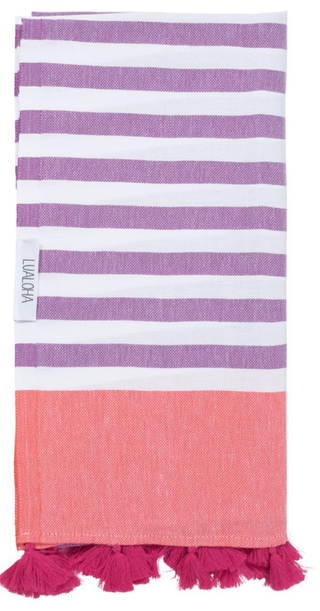 Pomp It Up Turkish Towel: Peach Coral Sand