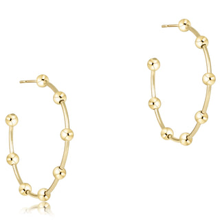 Beaded Simplicity 1.5" Post Hoop 4mm enewton