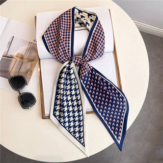 FASHIONABLE DOUBLE-LAYER NARROW SILK HEAD SCARF