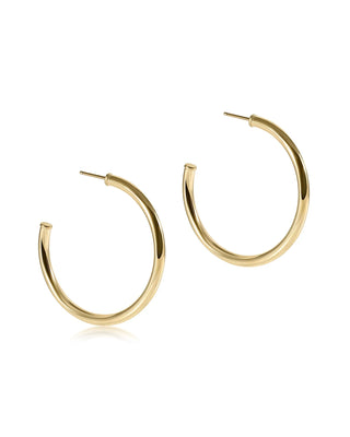 Round Gold 1.5" Post Hoop 3mm enewton