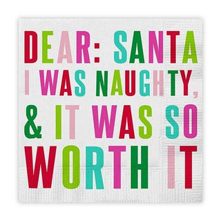 Beverage Napkins - Dear Santa, I was Naughty