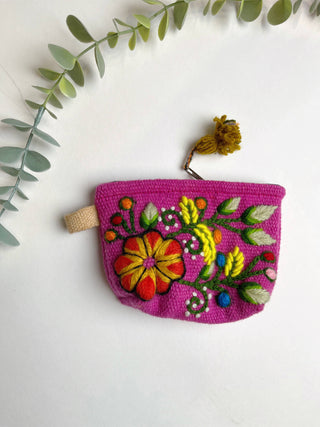 Victoria Hand embroidered Small Pouch