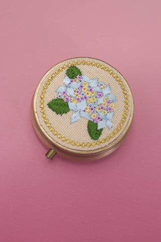 Floral Embroidery Jewelry Organizer