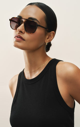 Tourist Sunglasses Brown Tortoise-Gradient