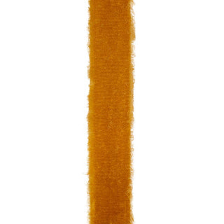 Dutchess Velvet Frayed Edge Ribbon, Ginger, 1 In, 5 Yards