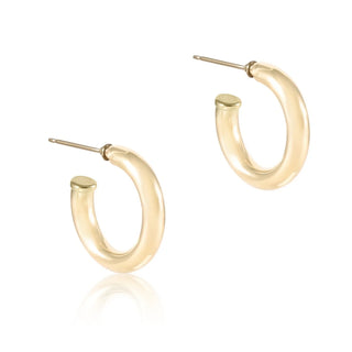 Round Gold 1" Post Hoop 4mm enewton