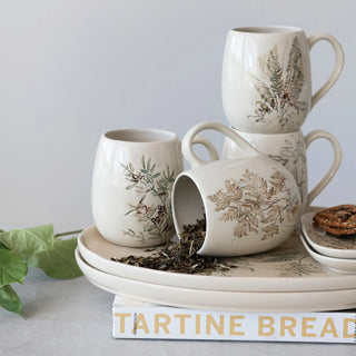 16 oz. Debossed Stoneware Mug, 4 Styles (Each One Will Vary)