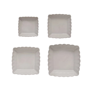 Set of Four Scalloped Serving Dishes