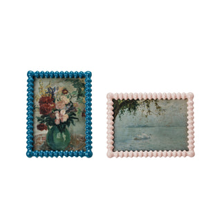 Picture Frame w/ Vintage Reproduction Image, 2 Colors (5 in.)