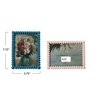 Picture Frame w/ Vintage Reproduction Image, 2 Colors (5 in.)
