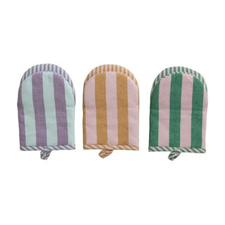Woven Cotton Striped Oven Mit
