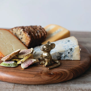 Cast Aluminum Mouse, Antique Gold Finish