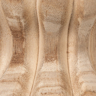 Decorative Carved Paulownia Wood Vase 17"