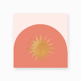 Decorative Matchbox – Pink Geometric Shapes with Gold Foil