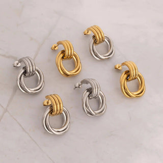 Double Round Stud Earring