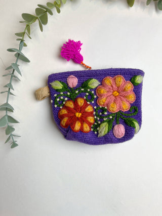 Victoria Hand embroidered Small Pouch