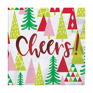 Foil Beverage Napkins - Cheers w/ Trees