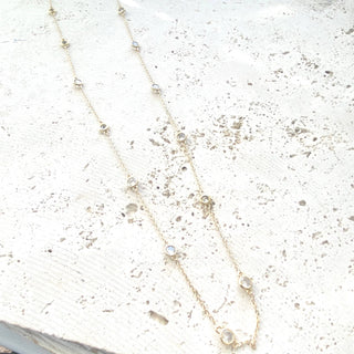 Long gold layering necklace boutique salon