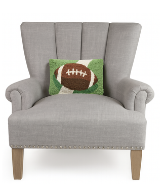 Football On A Field Hook Pillow