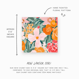 Chunky Match Box: Warm Painted Florals