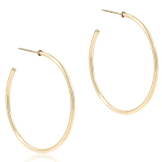 Round Gold 1.75" Post Hoop 2mm enewton
