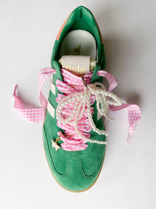 Gingham Shoe Charms and Lace Sets  Sneaker Charm Sets